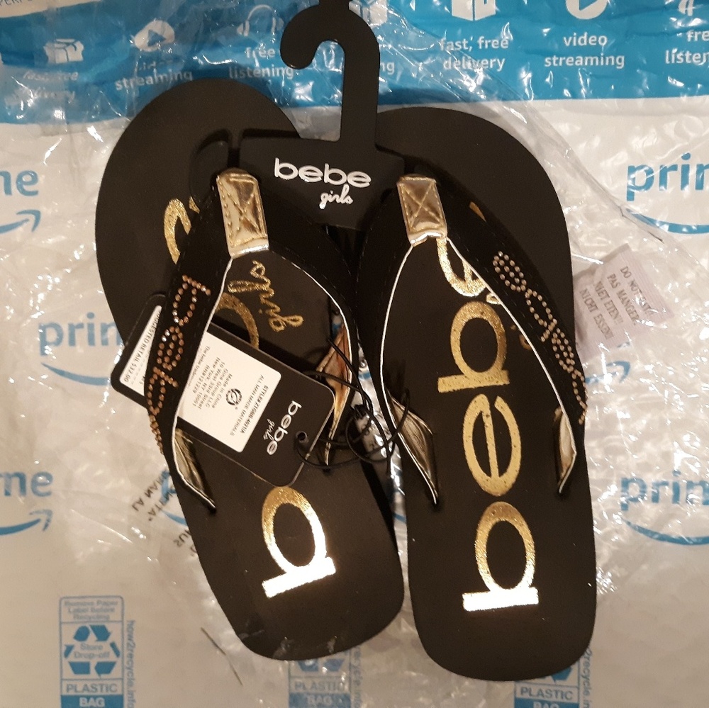 Bebe girls flip flops